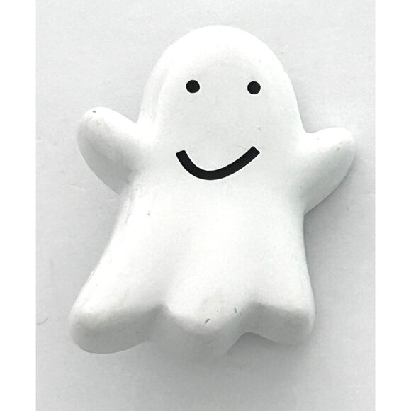 Vintage Hallmark Ghost Pin Halloween White Plastic Brooch Pin - Picture 1 of 3